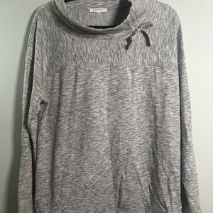 Talbots Heather Gray Cowl Neck Sweater